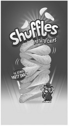 SHUFFLES POTATO CHIPS THE ULTIMATE PARTY SNACK logo