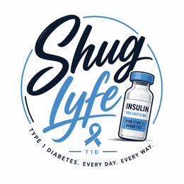 SHUG LYFE INSULIN 100 UNITS/ML FOR TYPE 1 DIABETES T1D TYPE 1 DIABETES. EVERY DAY. EVERY WAY. logo