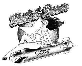 SHUT IT DOWN SIC SEMPER TYRANNIS logo