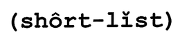 (SHÔRT-LIST) logo
