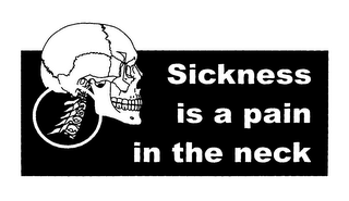 SICKNESS IS A PAIN IN THE NECK logo