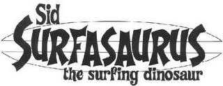 SID SURFASAURUS THE SURFING DINOSAUR logo