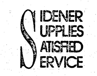 SIDENER SUPPLIES SATISFIED SERVICE logo