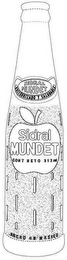 SIDRAL MUNDET PASTEURIZADO Y SALUDABLE CONT NETO 312 ML HECHO EN MEXICO logo