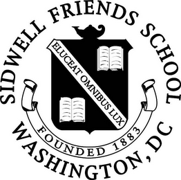 SIDWELL FRIENDS SCHOOL WASHINGTON, DC FOUNDED 1883 ELUCEAT OMNIBUS LUX logo