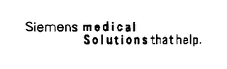 SIEMENS MEDICAL SOLUTIONS THAT HELP. logo