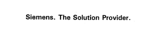 SIEMENS. THE SOLUTION PROVIDER. logo