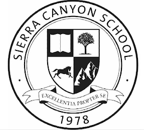 SIERRA CANYON SCHOOL 1978 EXCELLENTIA PROPTER SE logo