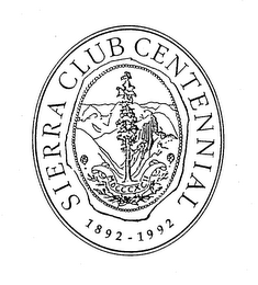 SIERRA CLUB CENTENNIAL 1892-1992 MDCCCXCII logo
