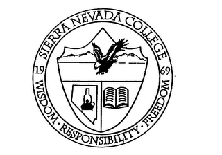 SIERRA NEVADA COLLEGE 1969 WISDOM RESPONSIBILITY FREEEDOM logo