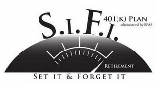 S,I.F.I. 401(K) PLAN ADMINISTERED BY BPAS RETIREMENT SET IT & FORGET IT logo