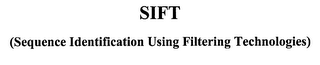 SIFT (SEQUENCE IDENTIFICATION USING FILTERING TECHNOLOGIES) logo