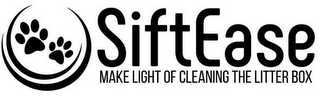 SIFTEASE MAKE LIGHT OF CLEANING THE LITTER BOX logo