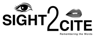 SIGHT 2 CITE REMEMBERING THE WORDS logo