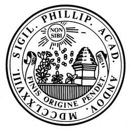 SIGIL. PHILLIP. ACAD. ANDOV. MDCCLXXVIII. NON SIBI FINIS ORIGINE PENDET. logo