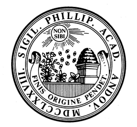 SIGIL. PHILLIP. ACAD. ANDOV. MDCCLXXVIII. NON SIBI FINIS ORIGINE PENDET. logo