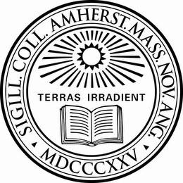 SIGILL. COLL. AMHERST. MASS. NOV. ANG. MDCCCXXV TERRAS IRRADIENT logo