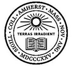 SIGILL. COLL. AMHERST. MASS. NOV. ANG. MDCCCXXV. TERRAS IRRADIENT logo