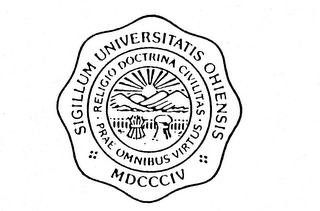 SIGILLUM UNIVERSITATIS OHIENSIS MDCCCIV RELIGIO DOCTRINA CIVILITAS PRAE OMNIBUS VIRTUS logo