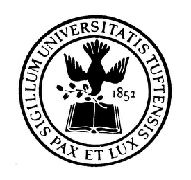 SIGILLUM UNIVERSITATIS TUFTENSIS PAX ETLUX 1852 logo