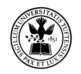 SIGILLUM UNIVERSITATIS TUFTENSIS PAX ETLUX 1852 logo