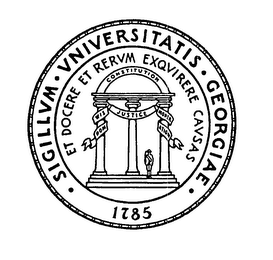 SIGILLVM VNIVERSITATIS GEORGIAE 1785 ET DOCERE ET RERVM EXQVIRERE CAVSAS logo