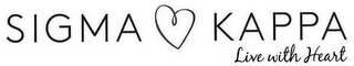 SIGMA KAPPA LIVE WITH HEART logo