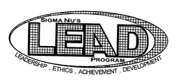 SIGMA NU'S LEAD PROGRAM LEADERSHIP. ETHICS. ACHIEVEMENT. DEVELOPMENT logo