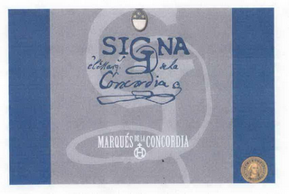 SIGNA EL MARQ. DELA CONCORDIA MARQUÉS DE LA CONCORDIA logo