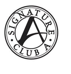 SIGNATURE · A CLUB · A logo