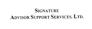 SIGNATURE ADVISORS SUPPORT SERVICES, LTD. logo