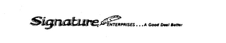 SIGNATURE ENTERPRISES...A GOOD DEAL BETTER logo