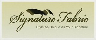 SIGNATURE FABRIC STYLE AS UNIQUE AS YOUR SIGNATURE logo