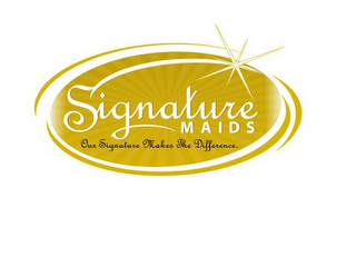 SIGNATURE MAIDS OUR SIGNATURE MAKES THE DIFFERENCE logo