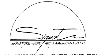 SIGNATURE SIGNATURE . FINE ART & AMERICAN CRAFTS logo