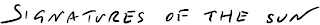 SIGNATURES OF THE SUN logo