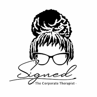 SIGNED THE CORPORATE THERAPIST logo