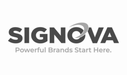SIGNOVA POWERFUL BRANDS START HERE. logo