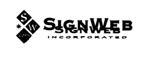 SIGNWEB INCORPORATED S W .COM logo