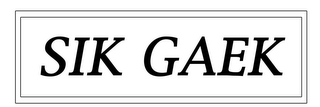 SIK GAEK logo