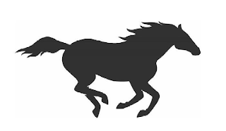 SILHOUETTE OF HORSE GALLOPING logo