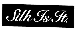 SILK IS IT. logo