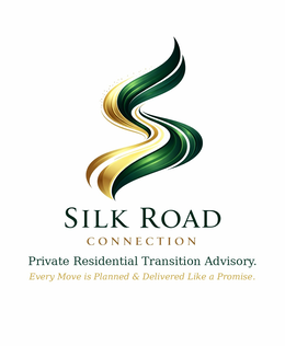 SILK ROAD CONNECTION PRIVATE RESIDENTIAL TRANSITION ADVISORY. EVERY MOVE IS PLANNED & DELIVERED LIKE A PROMISE. logo