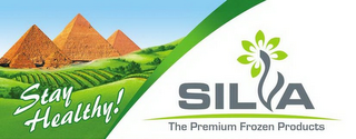 SILVA THE PREMIUM FROZEN PRODUCTS. STAY HEALTHY! logo