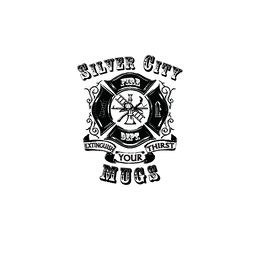 SILVER CITY FIRE DEPT.  EXTINGUISH YOUR THIRST MUGS logo