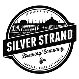 SILVER STRAND BREWING COMPANY ESTABLISHED 2014 IMPERIAL BEACH, CALIFORNIA logo