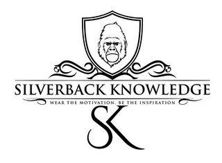 SILVERBACK KNOWLEDGE WEAR THE MOTIVATION, BE THE INSPIRATION SK logo