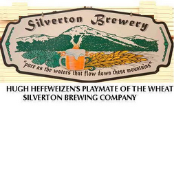 SILVERTON BREWERY "PURE AS THE WATERS THAT FLOW DOWN THESE MOUNTAINS" HUGH HEFEWEIZEN'S PLAYMATE OF THE WHEAT. SILVERTON BREWING COMPANY logo