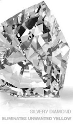 SILVERY DIAMOND ELIMINATES UNWANTED YELLOW logo