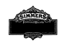 SIMMERS BAKERS OF TRADITIONAL BISCUITS BAKED IN SCOTLAND logo